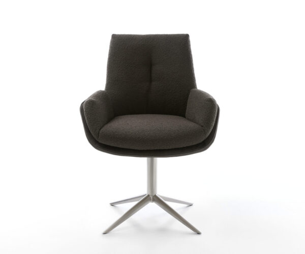 Otočná židle Clea-Flex materiál mix černá Podstavec z nerezové oceli otočný o 360° Houpací funkce - Image 2
