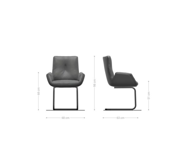 Clea-Flex Jídelní židle béžová konzolová podnož kulatá černá - Image 5