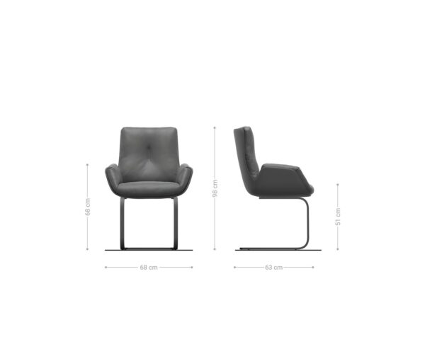 Clea-Flex Jídelní židle béžová konzolová podnož plochá černá - Image 5