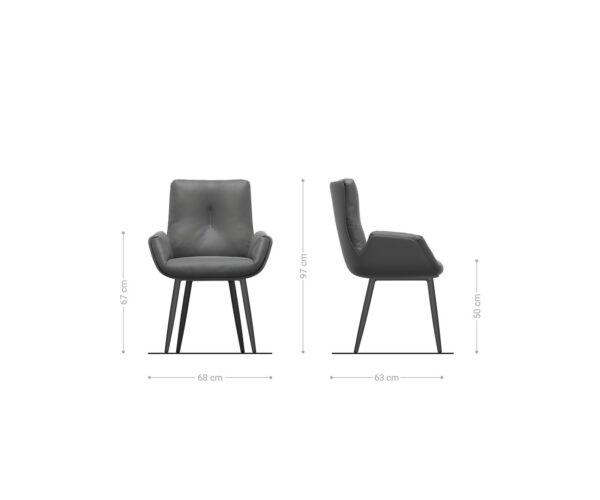 Jídelní židle Clea-Flex béžová zaoblená podnož černá 180° otočná - Image 5