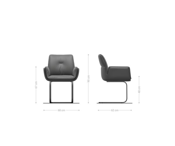Jídelní židle Nela-Flex směr materiálů béžová Jídelní židle s plochám efektem povrchová úprava titan - Image 6