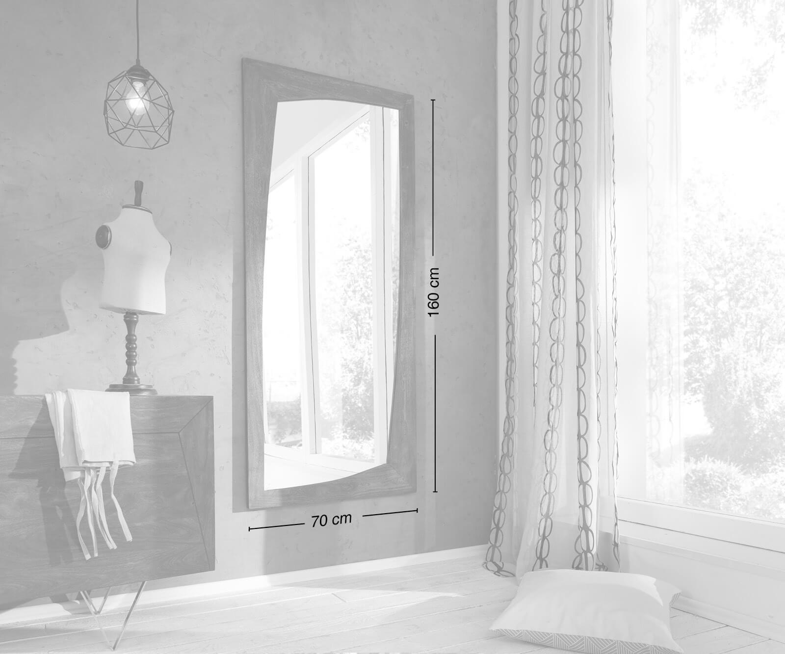 Designové zrcadlo Wyatt 160x70 cm akácie platinové - Obrázek 5