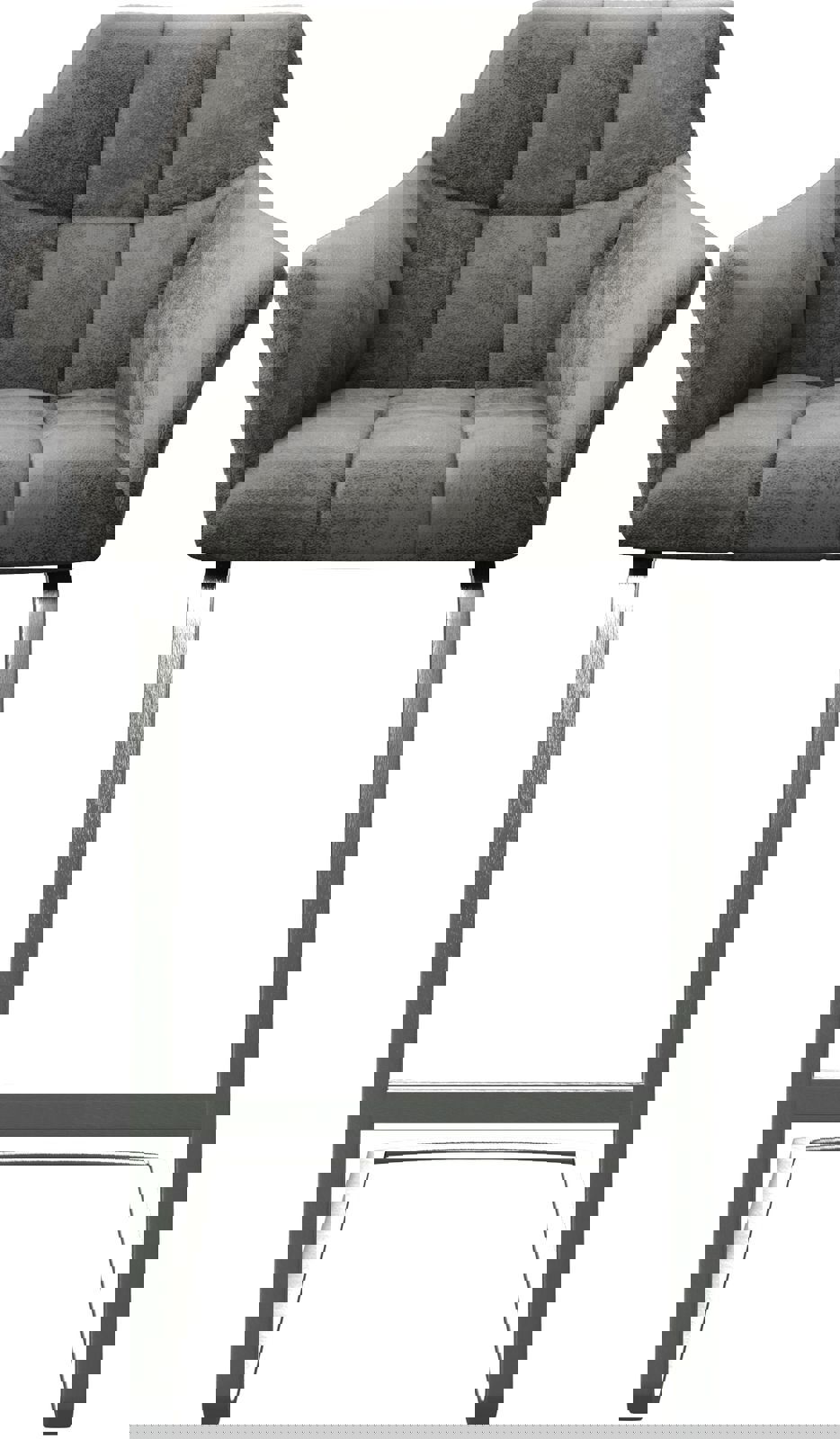 Barová židle Yulo-Flex vintage šedá jídelní židle plochý nerezová ocel - Obrázek 4