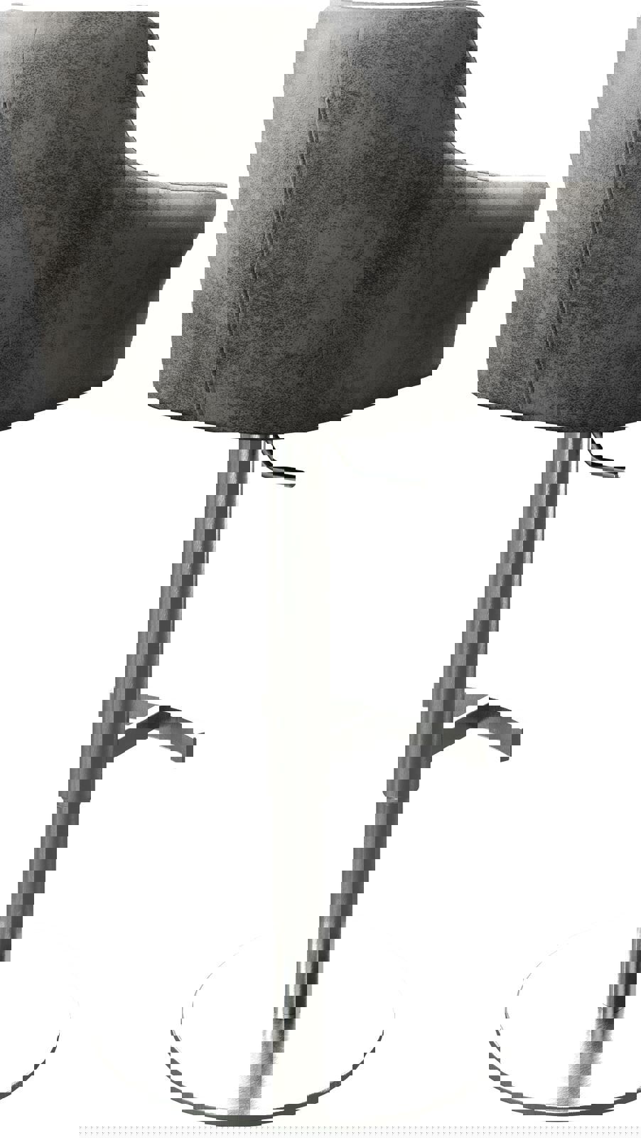 Barová židle Yulo-Flex vintage šedá otočná podnož výškově nastavitelná nerezová ocel - Obrázek 5