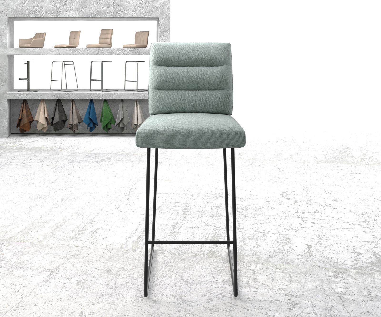 Barová židle Pela-Flex Stripes mint tenká podnož kov - Obrázek 2