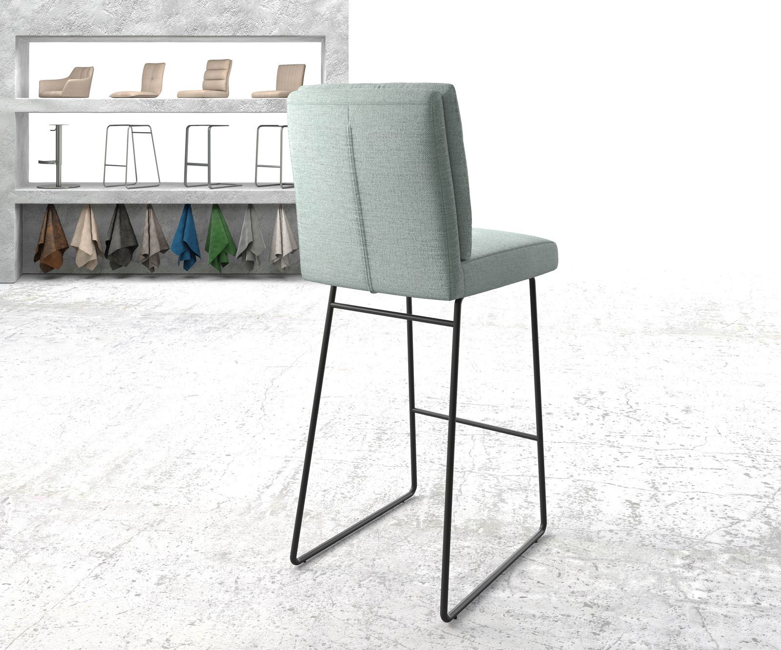 Barová židle Pela-Flex Stripes mint tenká podnož kov - Obrázek 3