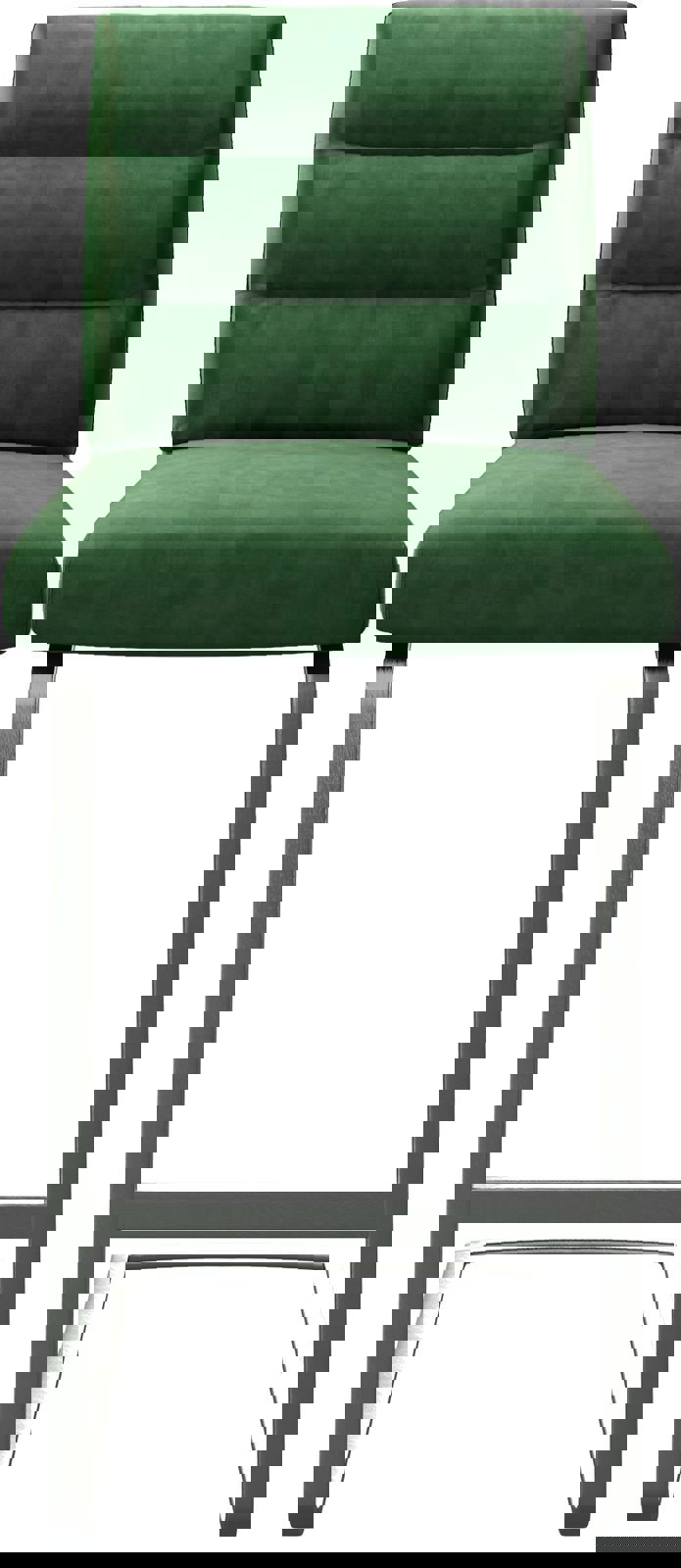 Barová židle Pela-Flex samet zelená jídelní židle plochý nerezová ocel - Obrázek 4