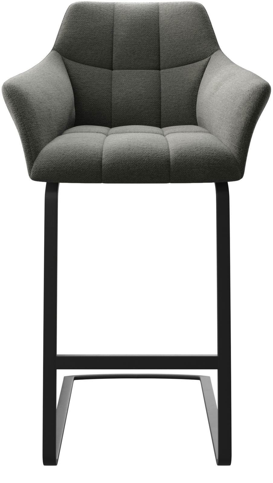 Barová židle Yulo-Flex potah z tkaniny antracitová jídelní židle plochá kovová podnož - Obrázek 4