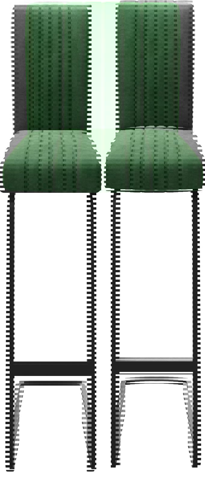 Barová židle Luiga-Flex samet zelená jídelní židle plochý kov - Obrázek 4
