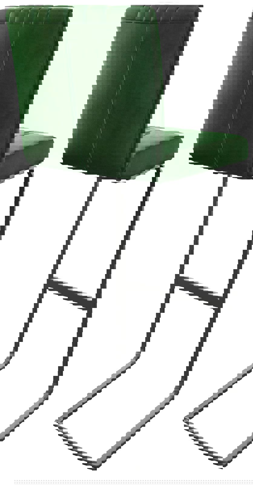 Barová židle Luiga-Flex samet zelená jídelní židle plochý kov - Obrázek 5