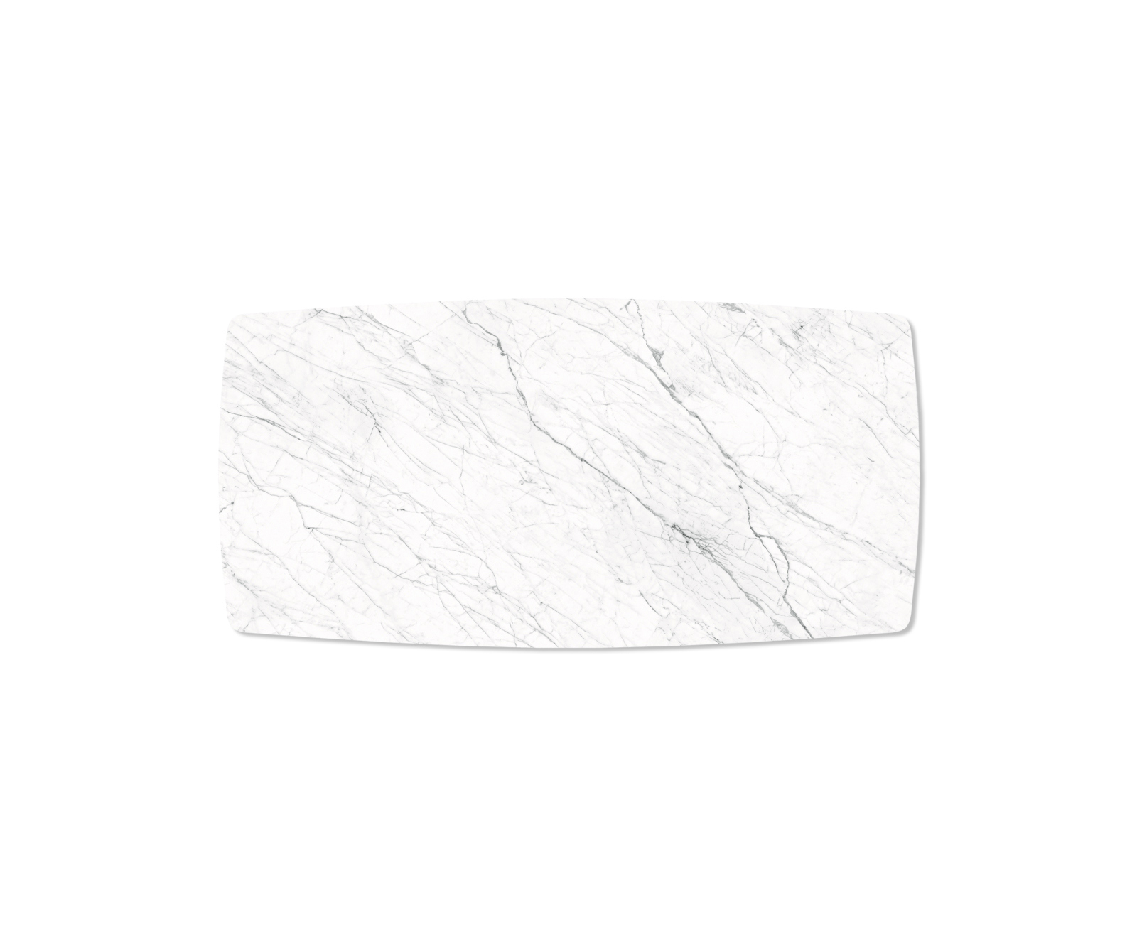 Jídelní stůl Edge oválný tvar 200x100 cm Laminam® keramika bílá Spider plochá ocel nerezová ocel - Obrázek 4