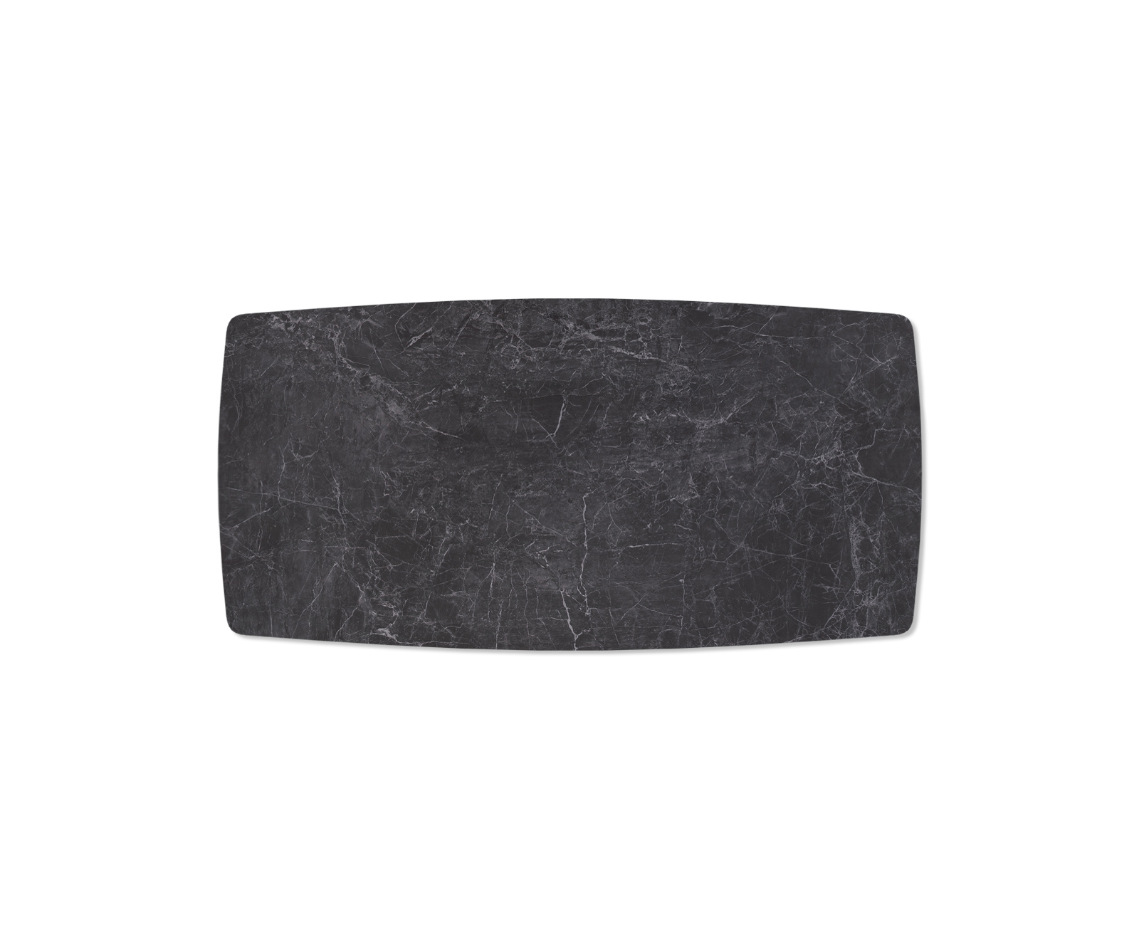 Jídelní stůl Edge oválný tvar 200x100 cm Laminam® keramika Nero Greco antracitová středová podnož kříž černá - Obrázek 4