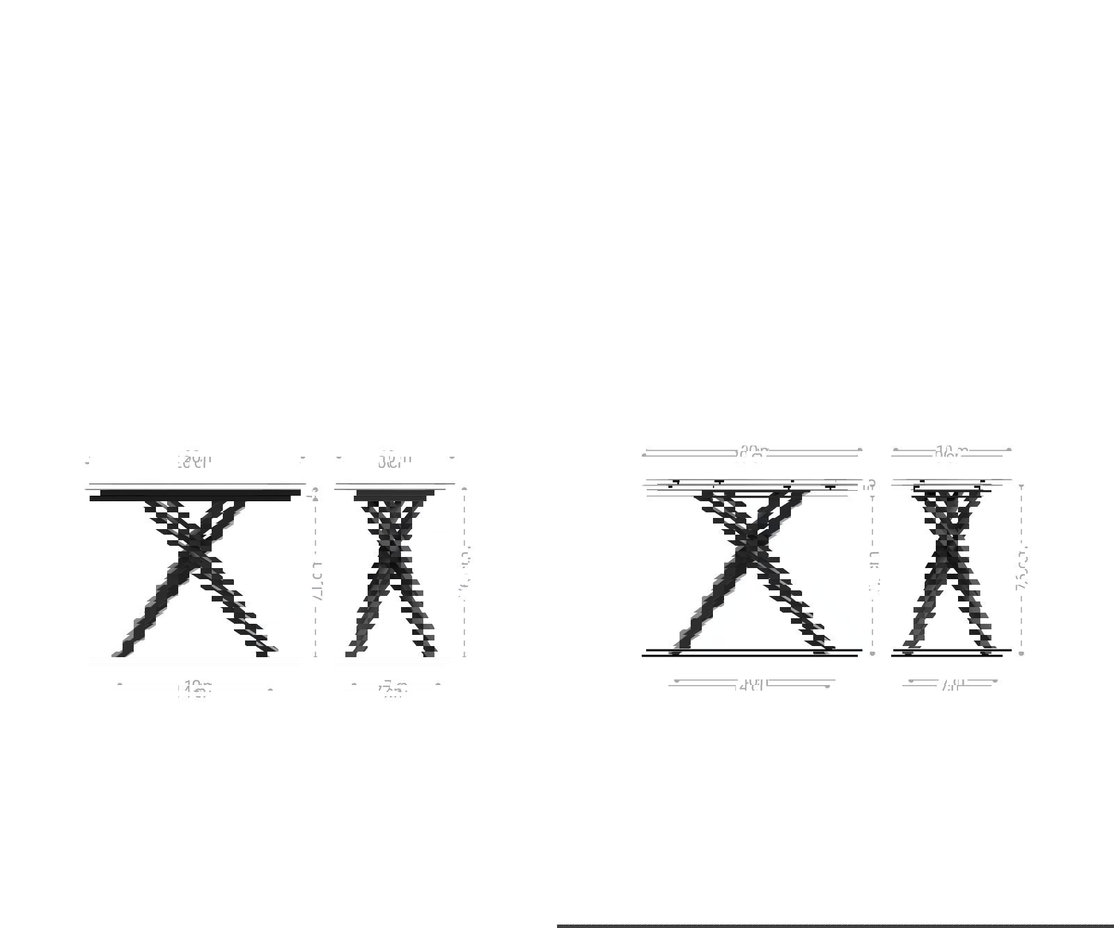 Jídelní stůl Edge oválný tvar 200x100 cm Laminam® keramika Nero Greco antracitová středová podnož kříž černá - Obrázek 6