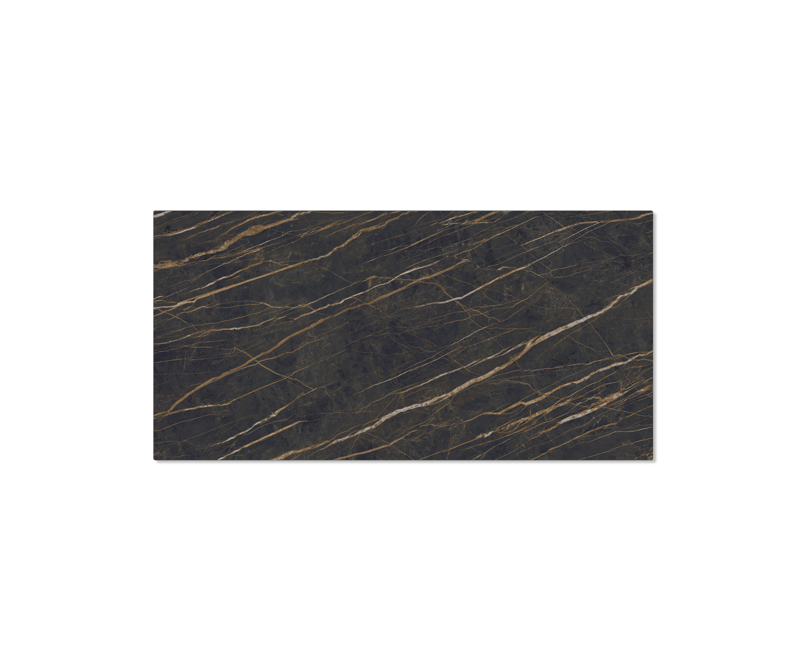 Jídelní stůl Edge 200x100 cm keramika Laminam®Noir Desir hnědá V-podnož střední černá - Obrázek 4