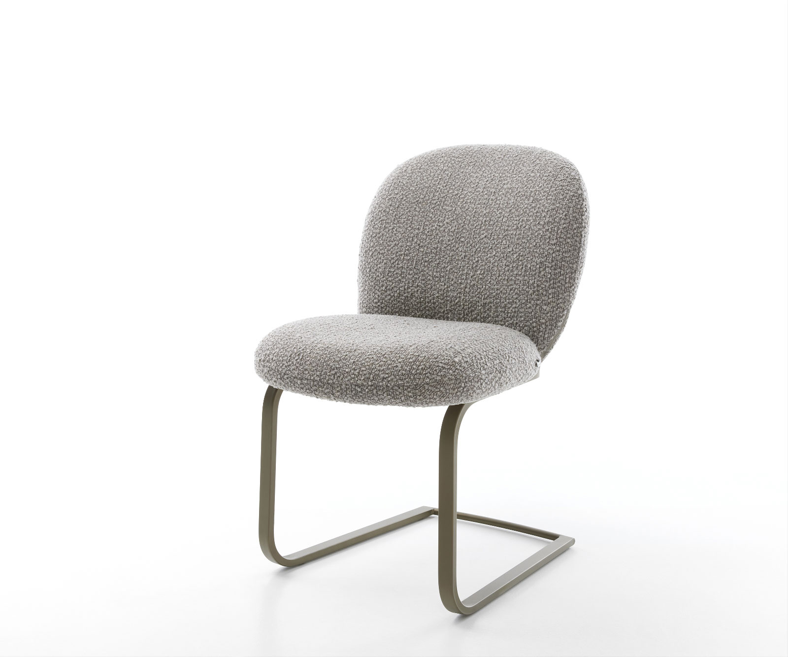 Jídelní židle Nube-Flex bouclé stříbrně šedá jídelní židle plochá titanová efektová povrchová úprava taštičkové pružiny