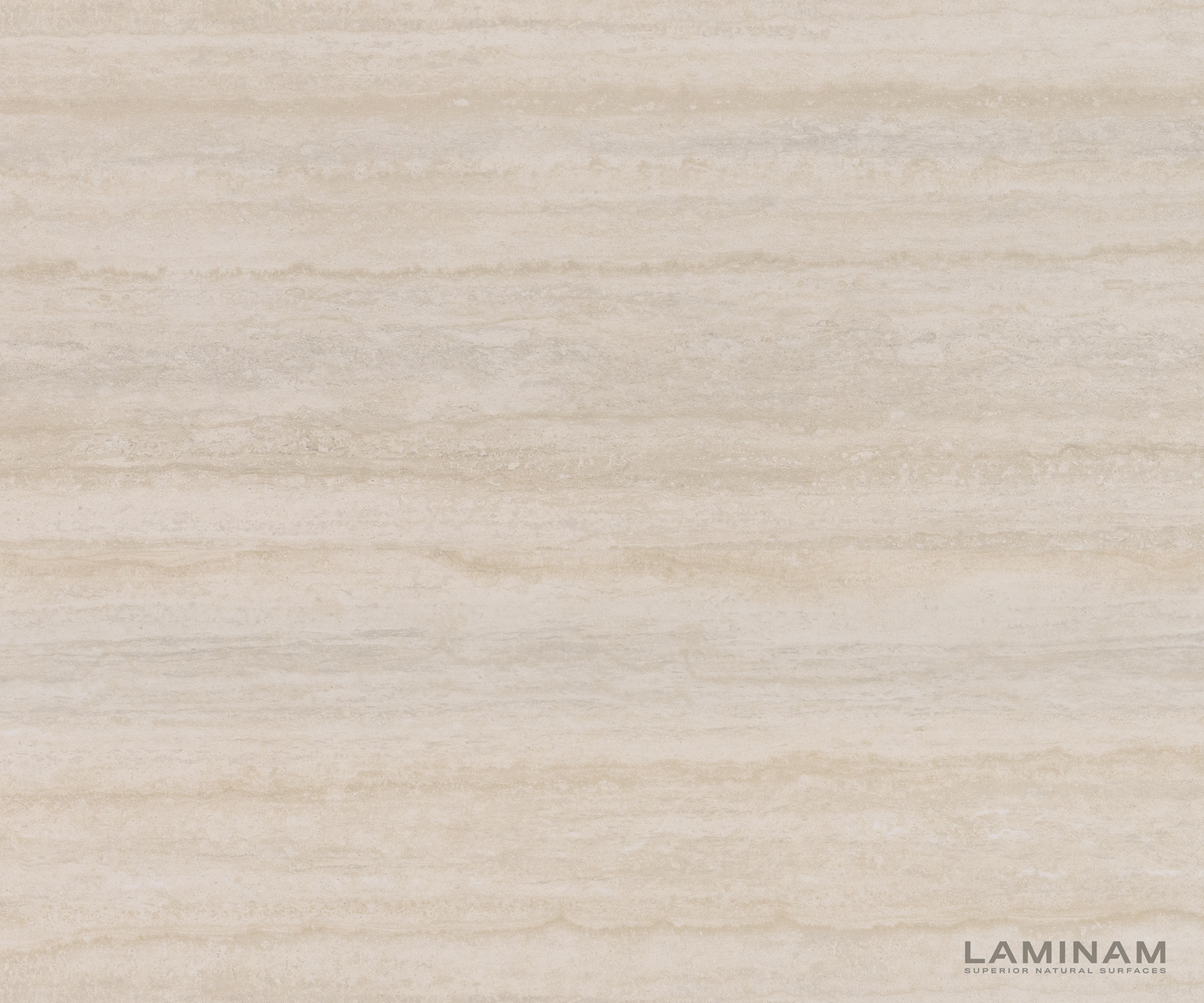 TV stolek Cuor 180 cm keramika Laminam® Travertino Bianco krémově bílá 1 výklopná dvířka 2 zásuvky podnož závěsná nerezová ocel - Obrázek 3