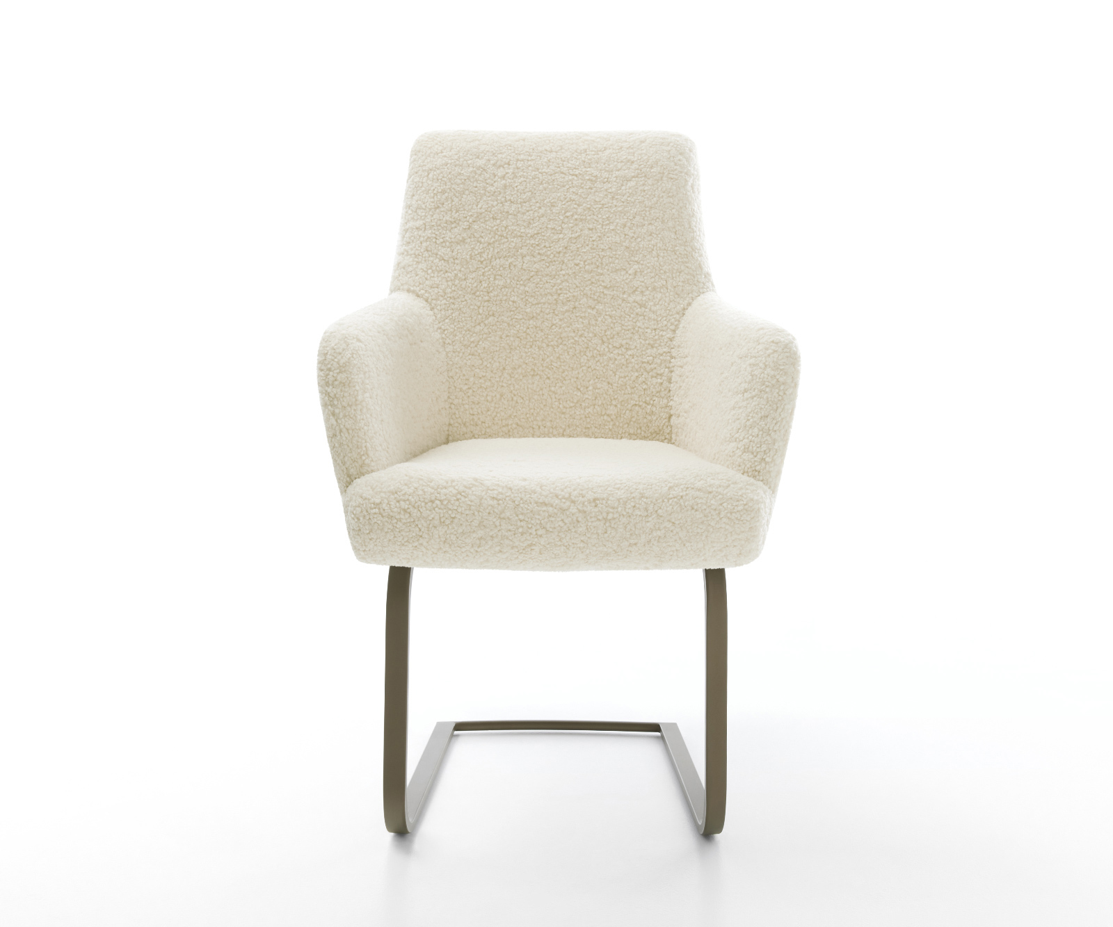 Jídelní židle Heira-Flex s područkami plyšový manšestr béžová jídelní židle plochá titanová barva taštičkové pružiny - Obrázek 2