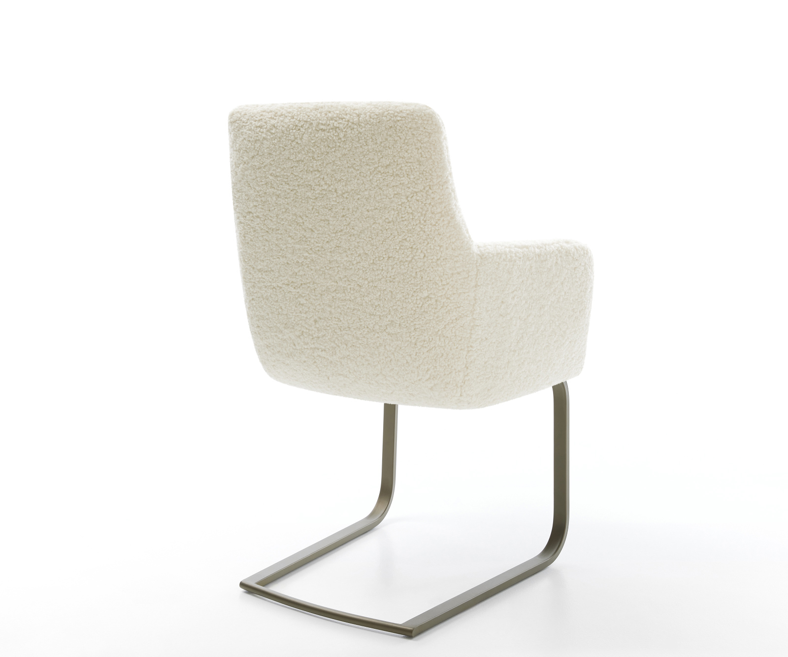 Jídelní židle Heira-Flex s područkami plyšový manšestr béžová jídelní židle plochá titanová barva taštičkové pružiny - Obrázek 5