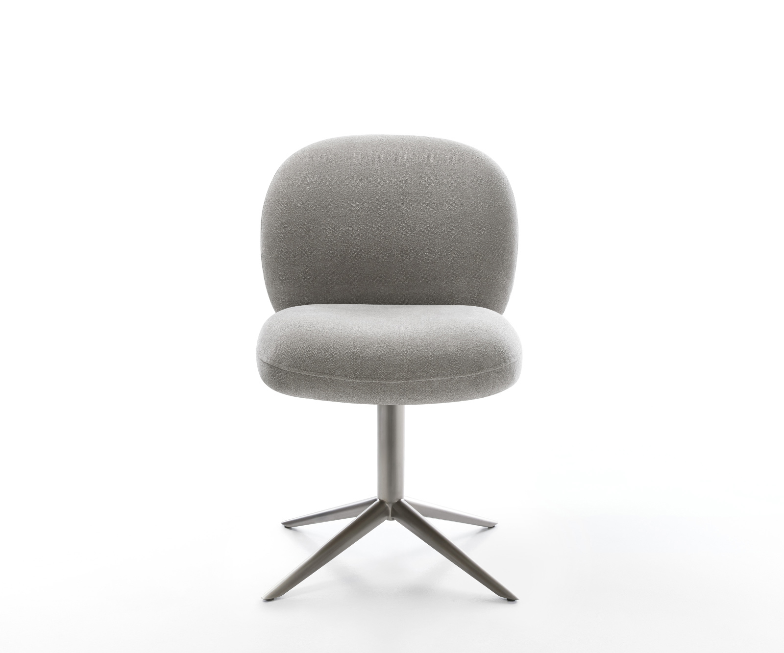 Jídelní židle Nube-Flex strukturovaná látka Měkký šedá křížová podnož grafit 360° otočný houpací funkce taštičkové pružiny - Obrázek 2