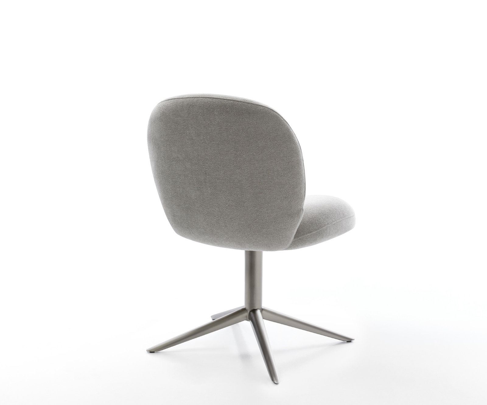 Jídelní židle Nube-Flex strukturovaná látka Měkký šedá křížová podnož grafit 360° otočný houpací funkce taštičkové pružiny - Obrázek 5