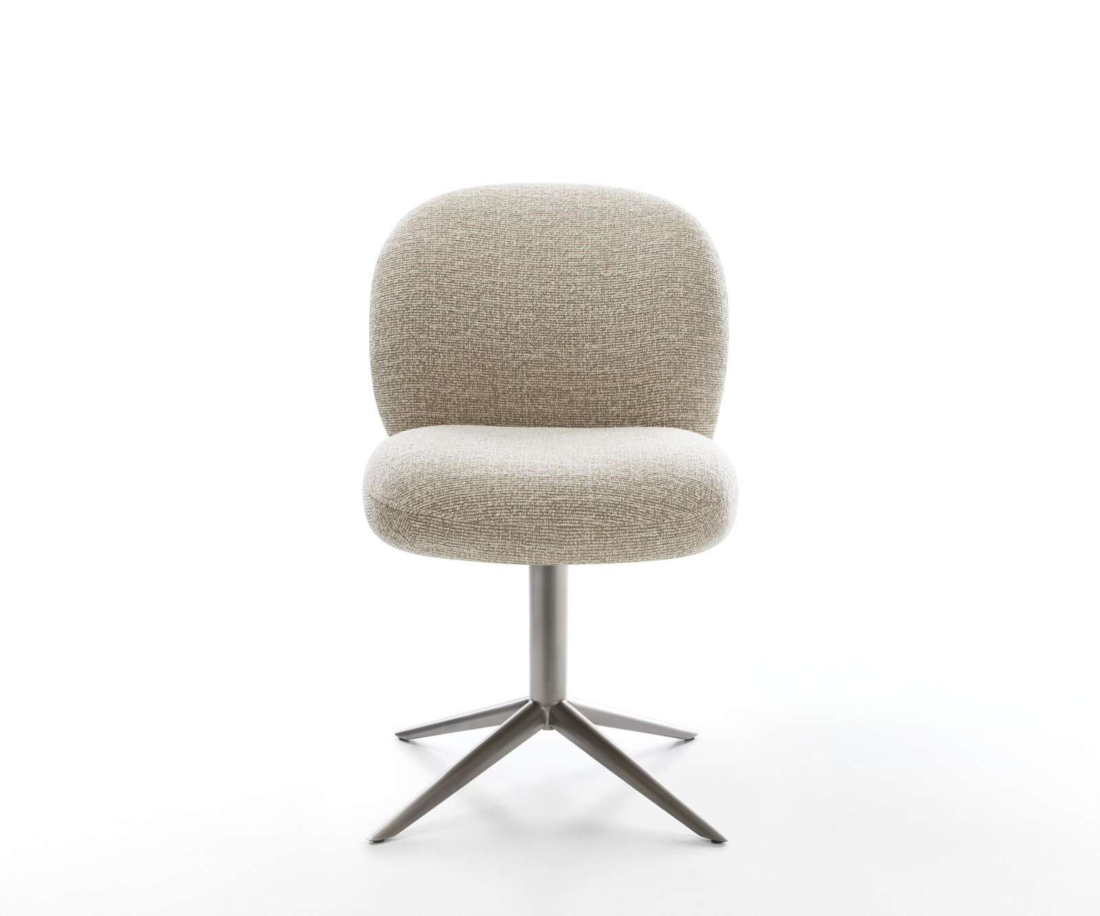 Jídelní židle Nube-Flex tkanina Měkký béžová křížová podnož grafit 360° otočný houpací funkce taštičkové pružiny - Obrázek 2