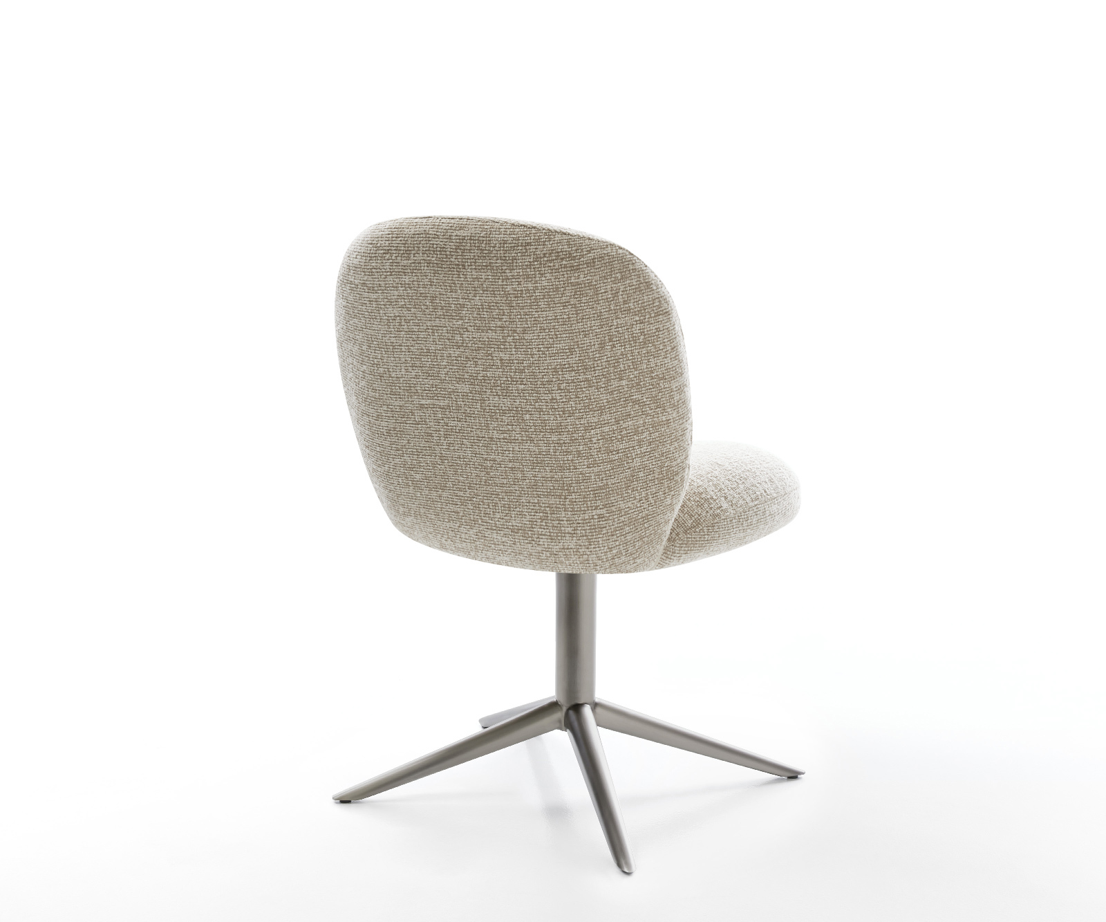 Jídelní židle Nube-Flex tkanina Měkký béžová křížová podnož grafit 360° otočný houpací funkce taštičkové pružiny - Obrázek 5