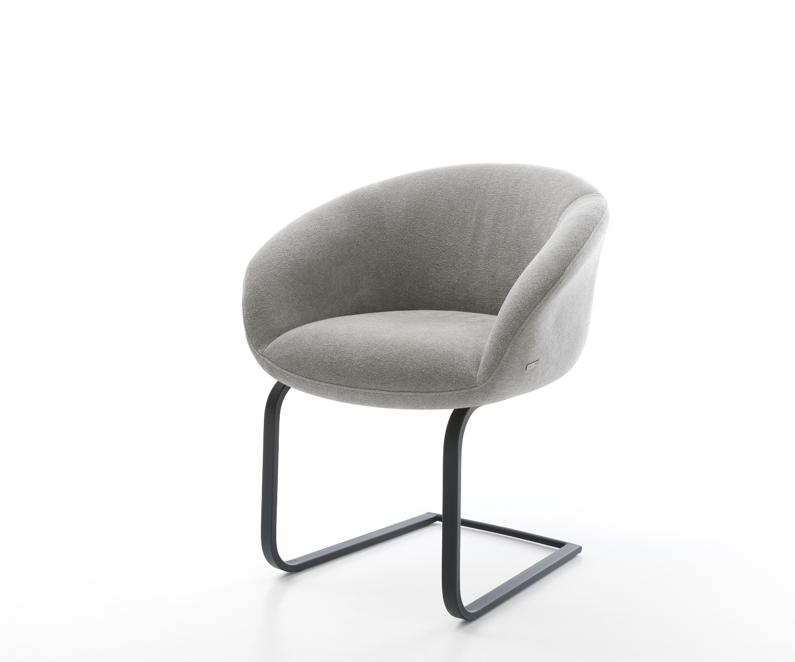 Jídelní židle Vinka-Flex s područkami strukturovaná látka Měkký šedá jídelní židle plochá černá taštičkové pružiny