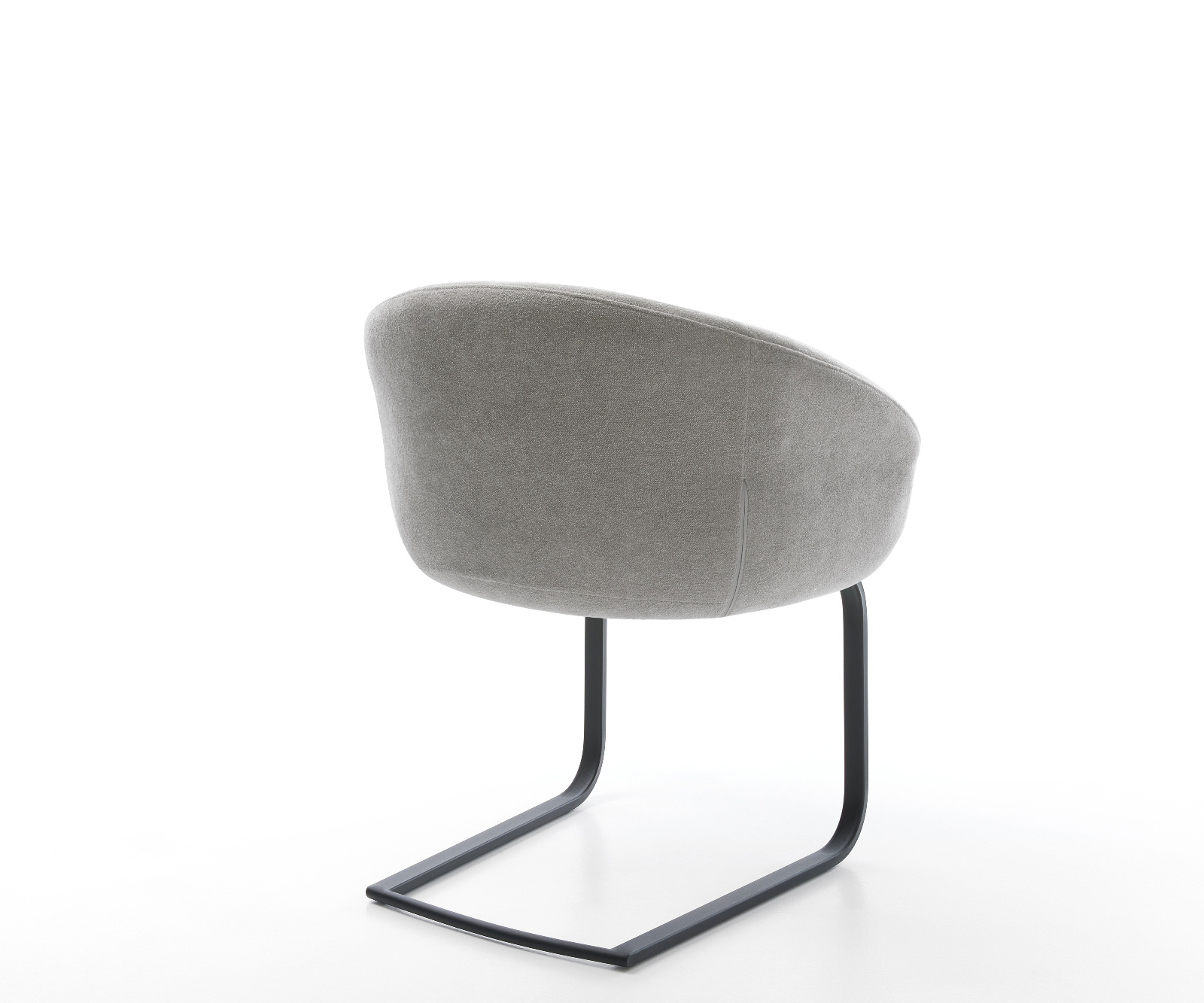 Jídelní židle Vinka-Flex s područkami strukturovaná látka Měkký šedá jídelní židle plochá černá taštičkové pružiny - Obrázek 5