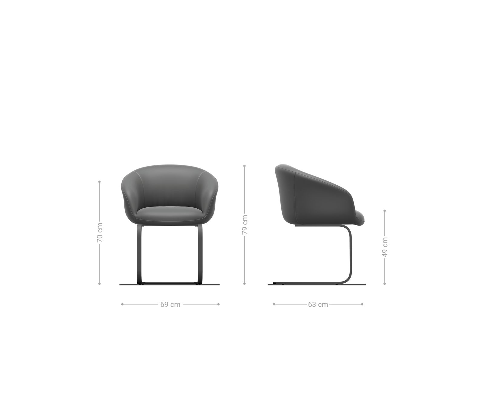 Jídelní židle Vinka-Flex s područkami strukturovaná látka Měkký šedá jídelní židle plochá černá taštičkové pružiny - Obrázek 6