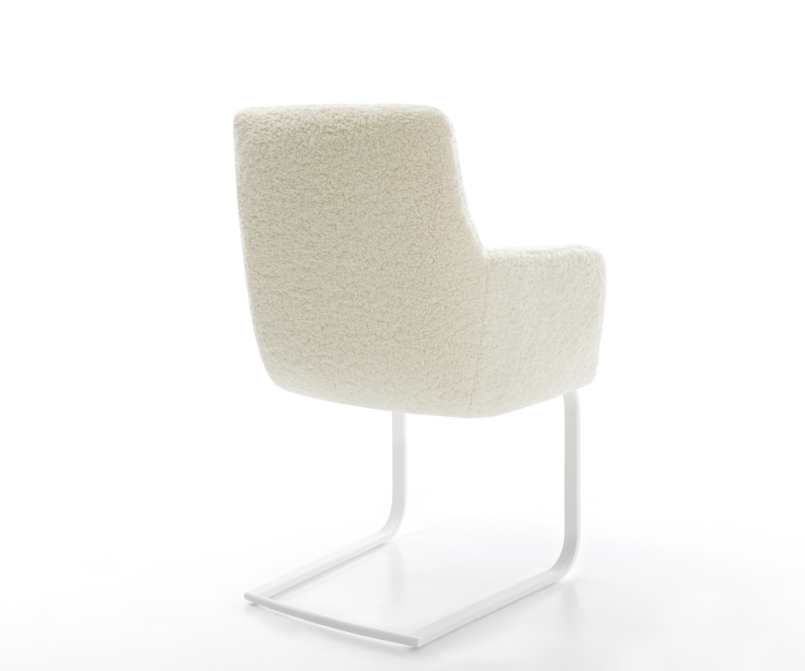 Jídelní židle Heira-Flex s područkami plyšový manšestr béžová jídelní židle plochá bílá taštičkové pružiny - Obrázek 5