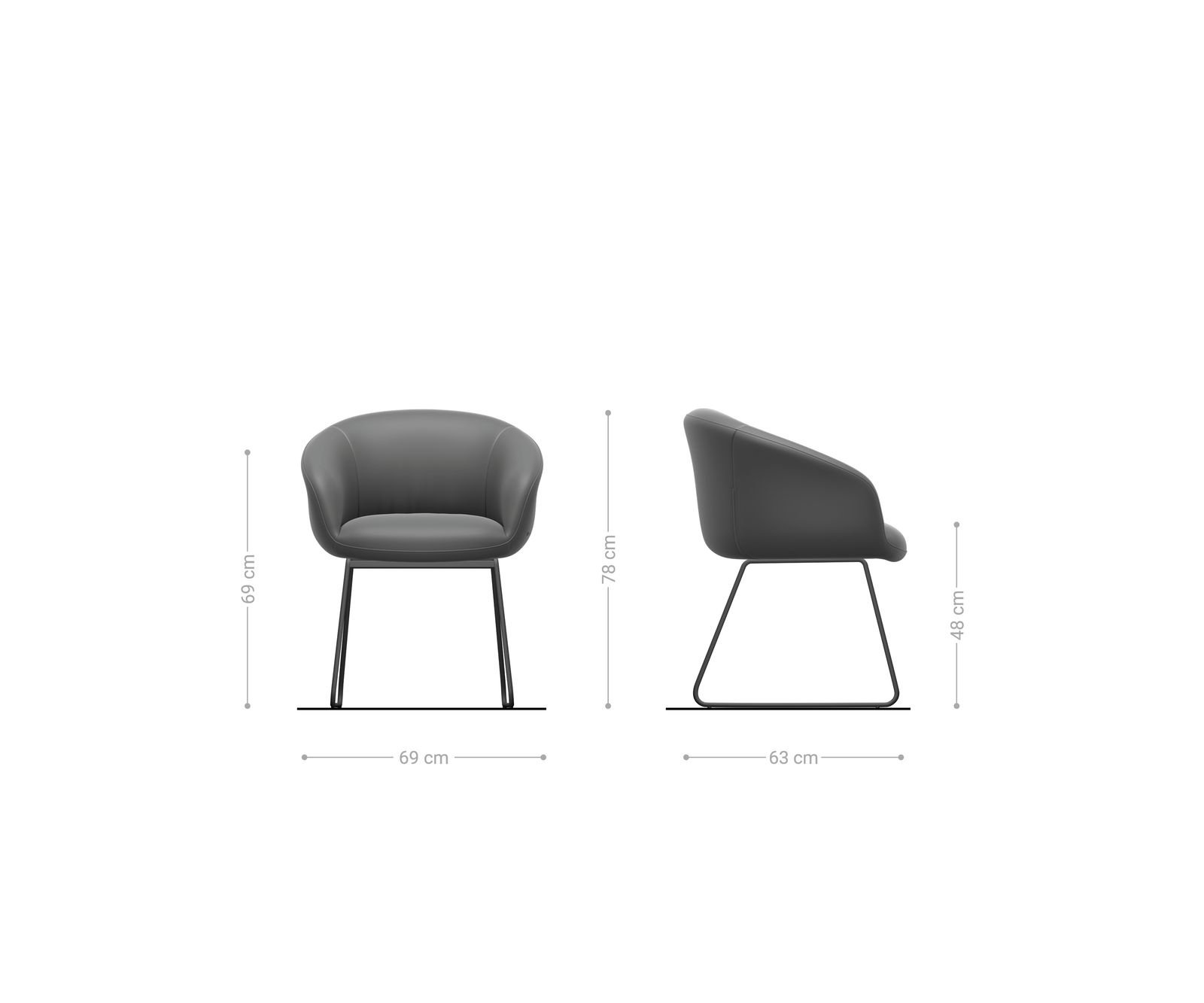 Jídelní židle Vinka-Flex s područkami bouclé měkký béžová tenká podnož černá taštičkové pružiny - Obrázek 6