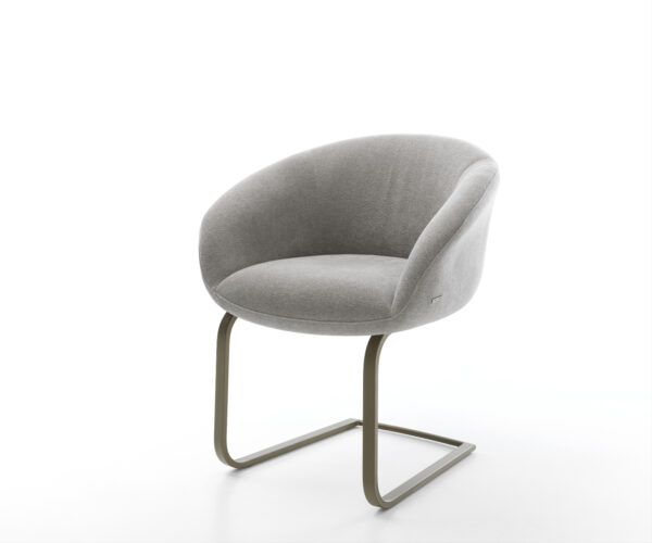 Jídelní židle Vinka-Flex s područkami strukturovaná látka Měkký šedá jídelní židle plochá Titanová barva taštičkové pružiny