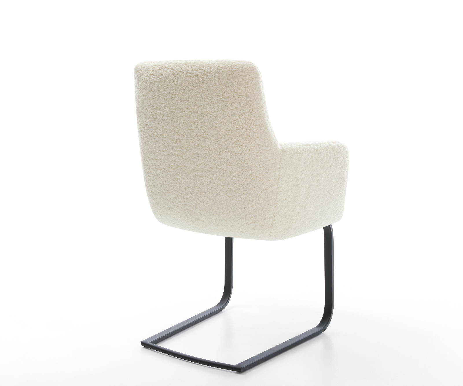 Jídelní židle Heira-Flex s područkami plyšový manšestr béžová jídelní židle plochá černá taštičkové pružiny - Obrázek 5