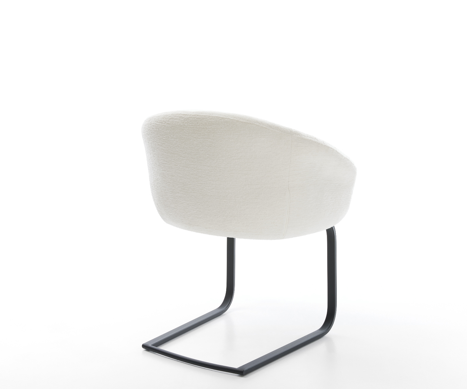 Jídelní židle Vinka-Flex s područkami bouclé měkký béžová jídelní židle plochá černá taštičkové pružiny - Obrázek 5