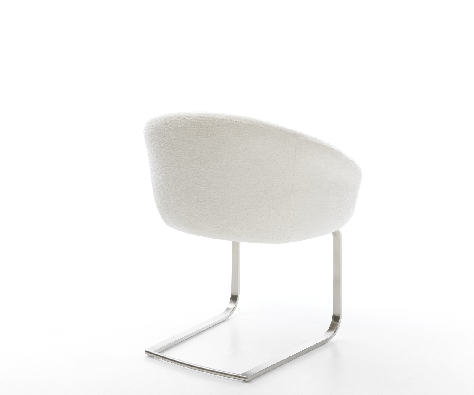 Jídelní židle Vinka-Flex s područkami bouclé měkký béžová jídelní židle plochá nerezová ocel taštičkové pružiny - Obrázek 5