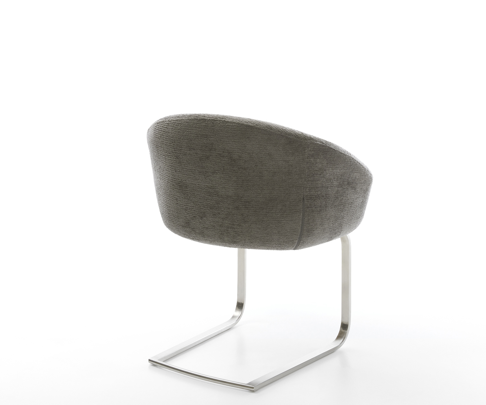 Jídelní židle Vinka-Flex s područkami bouclé měkký tmavě béžová konzolová podnož plochá nerezová ocel taštičkové pružiny - Obrázek 5