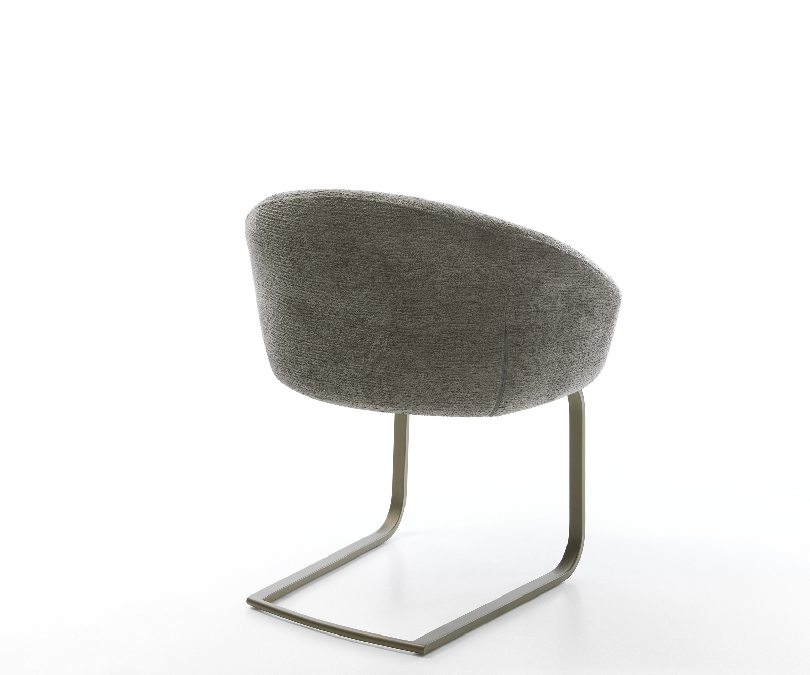 Jídelní židle Vinka-Flex s područkami bouclé měkký tmavě béžová konzolová podnož plochý titanová barva taštičkové pružiny - Obrázek 5