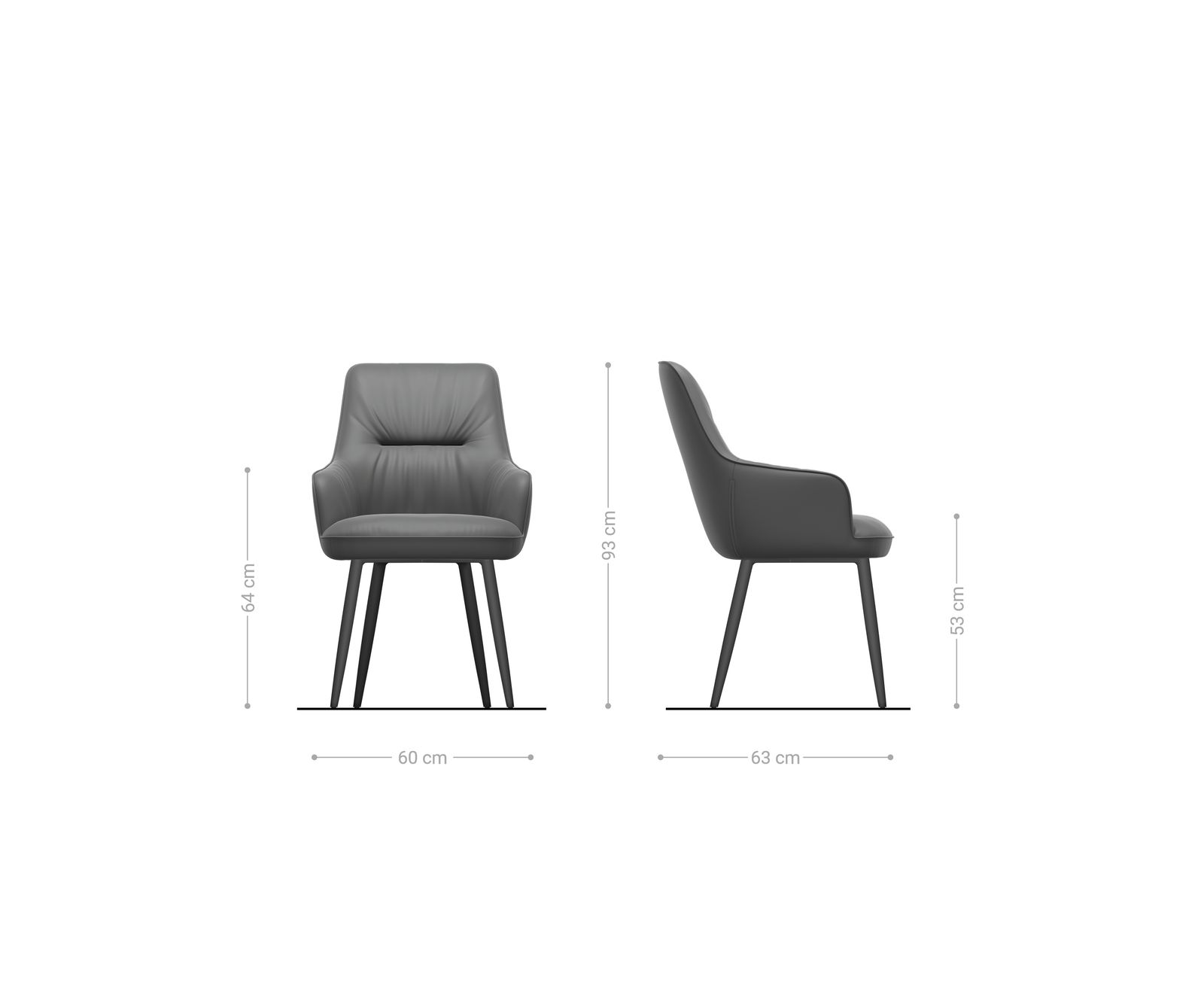 Jídelní židle Zelia-Flex s područkami plyšový manšestr krémová bílá 4 nohy zúžené černá taštičkové pružiny - Obrázek 6