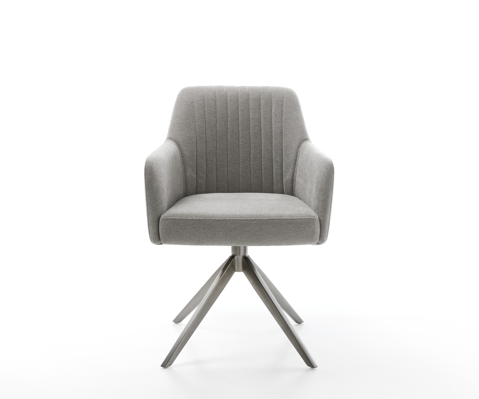 Jídelní židle Greg-Flex strukturovaná látka Měkký šedá křížová podnož široká grafitová 360° otočný houpací funkce taštičkové pružiny - Obrázek 2