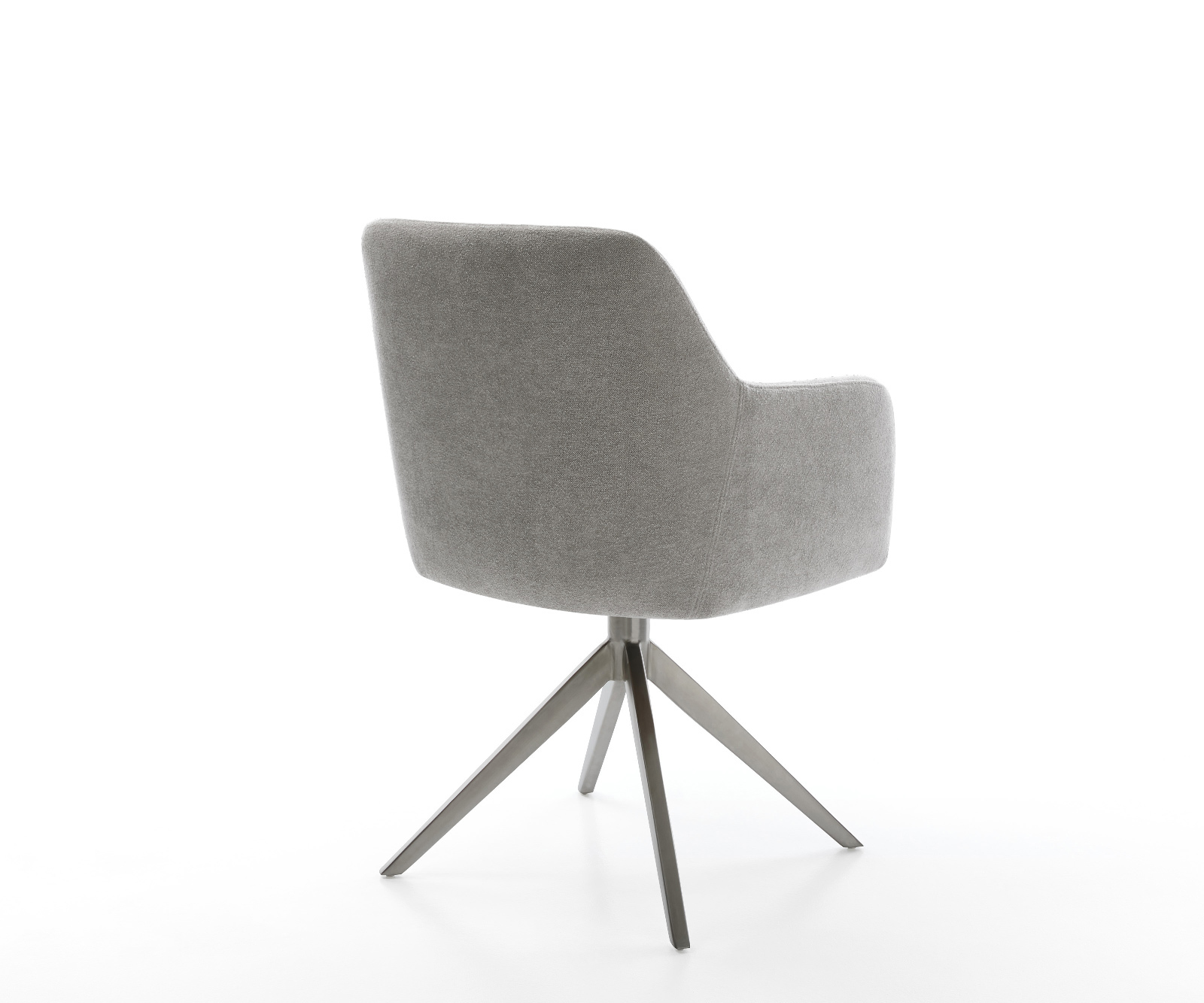 Jídelní židle Greg-Flex strukturovaná látka Měkký šedá křížová podnož široká grafitová 360° otočný houpací funkce taštičkové pružiny - Obrázek 5