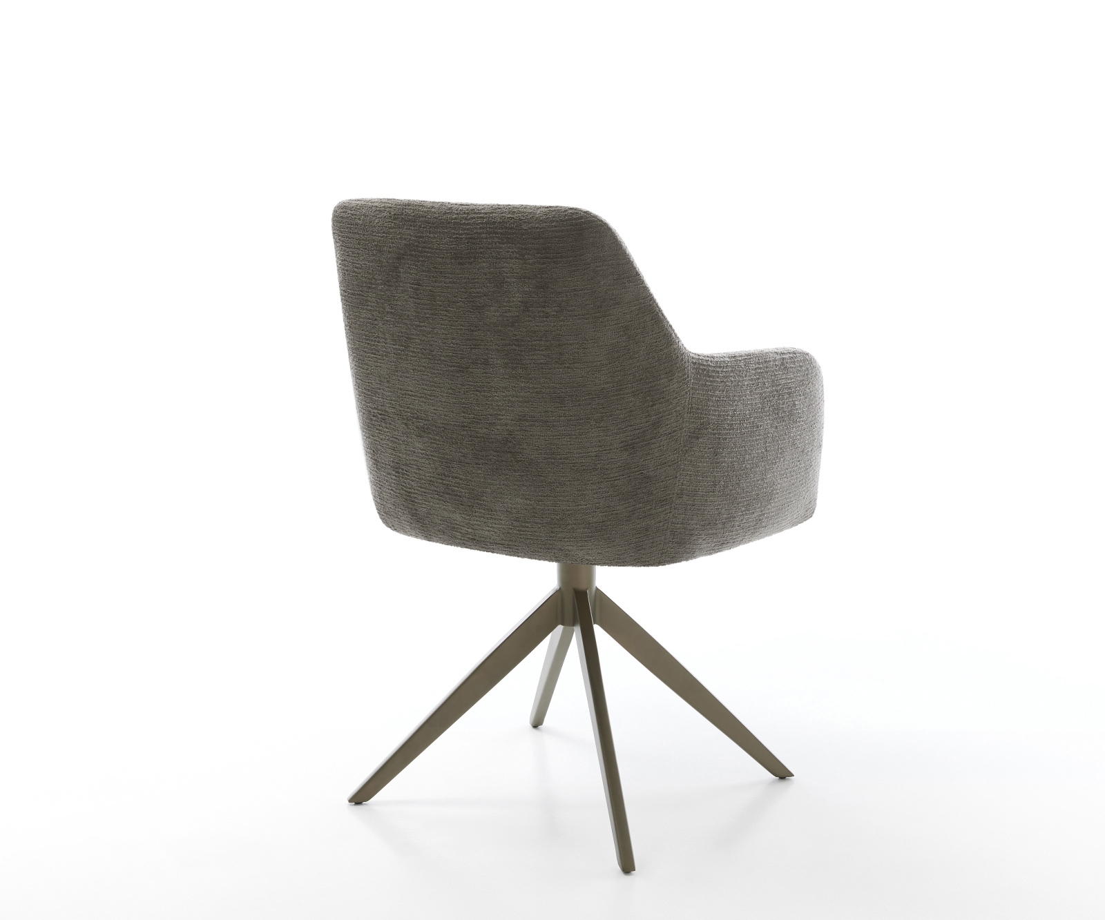 Jídelní židle Greg-Flex bouclé měkký tmavě béžová křížová podnož široká titanová barva 360° otočný houpací funkce taštičkové pružiny - Obrázek 5