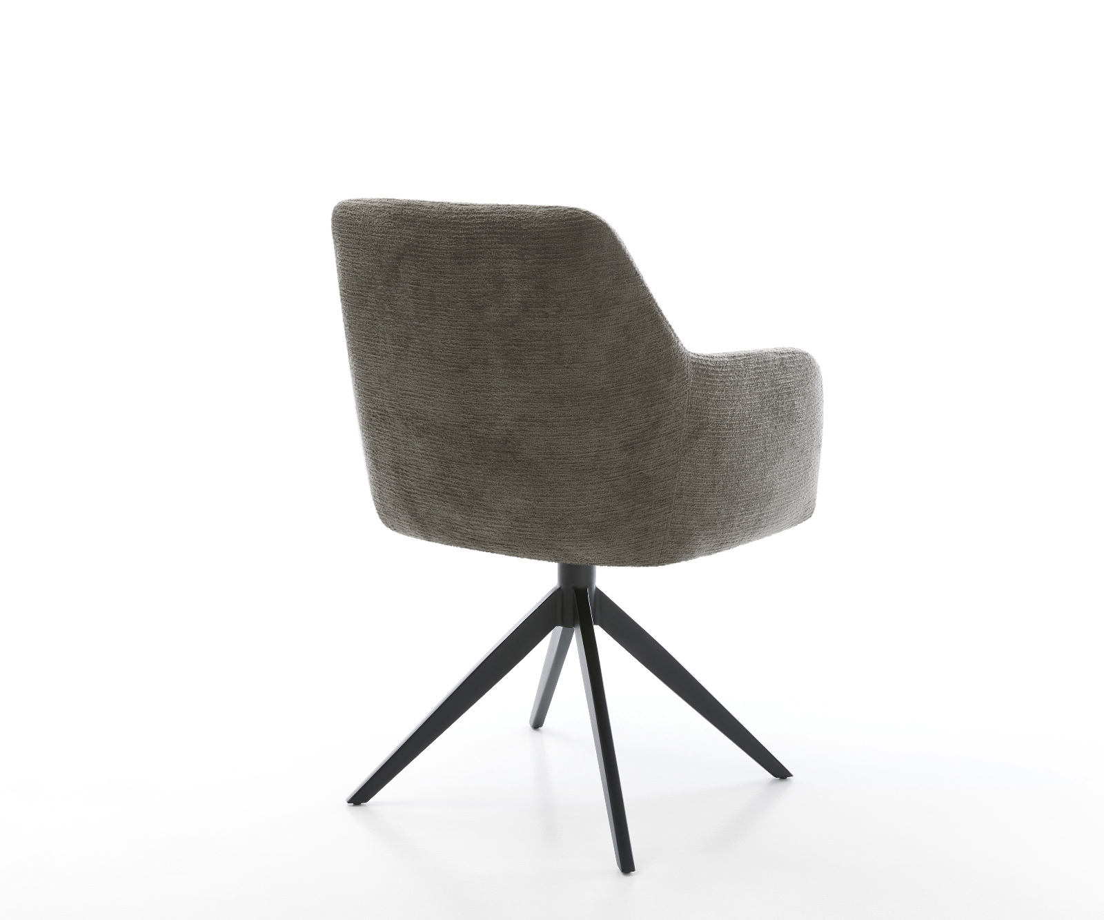 Jídelní židle Greg-Flex bouclé měkký tmavě béžová křížová podnož široká černá 360° otočný houpací funkce taštičkové pružiny - Obrázek 5