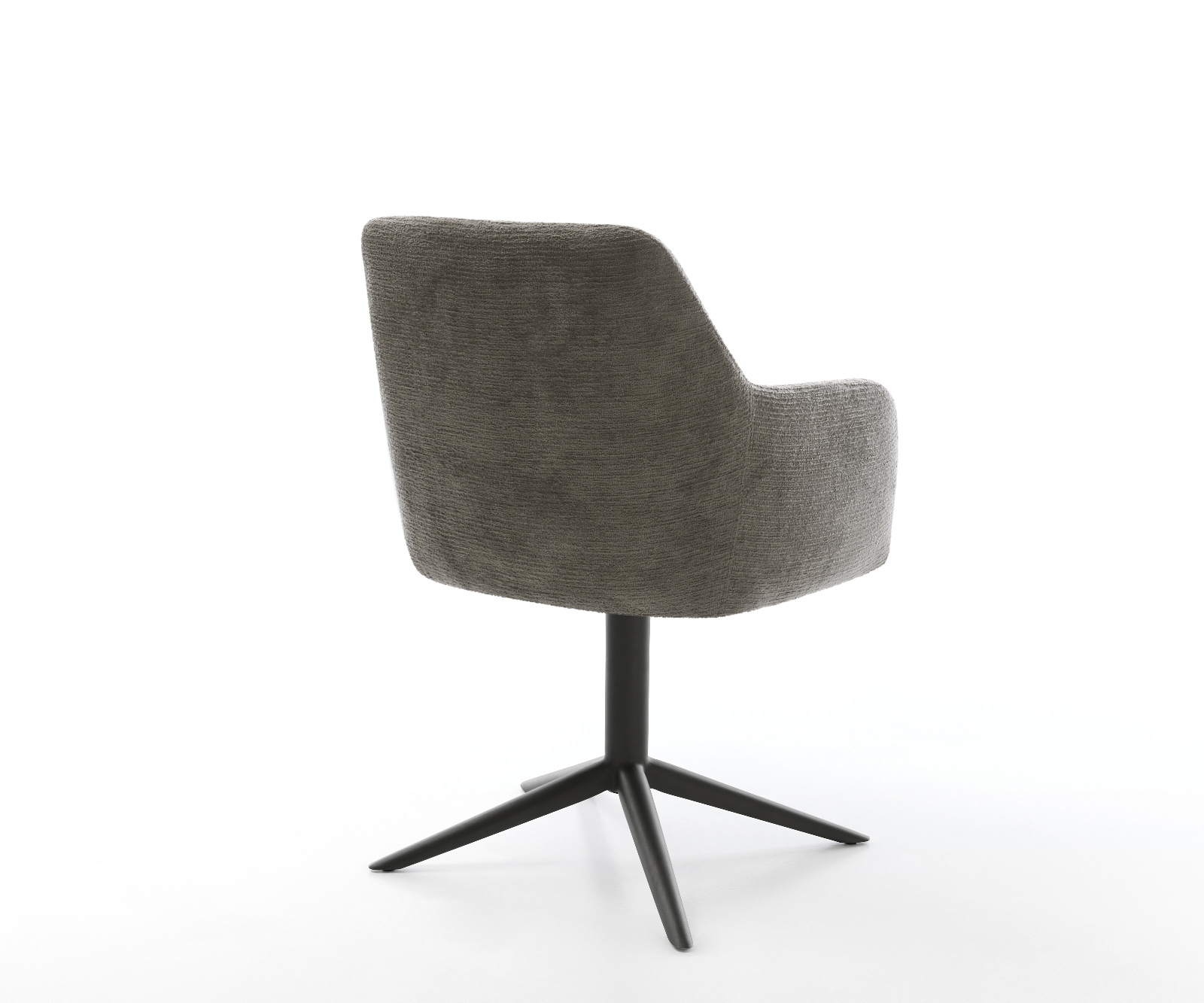 Jídelní židle Greg-Flex bouclé měkký tmavě béžová křížová podnož černá 360° otočný houpací funkce taštičkové pružiny - Obrázek 5