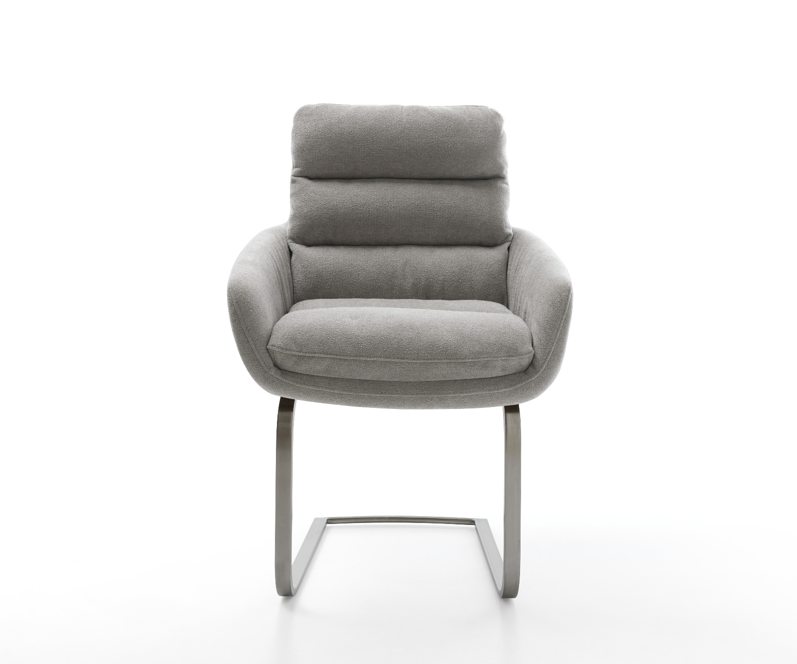 Jídelní židle Abelia-Flex s područkami strukturovaná látka Měkký šedá jídelní židle plochá grafitová - Obrázek 2