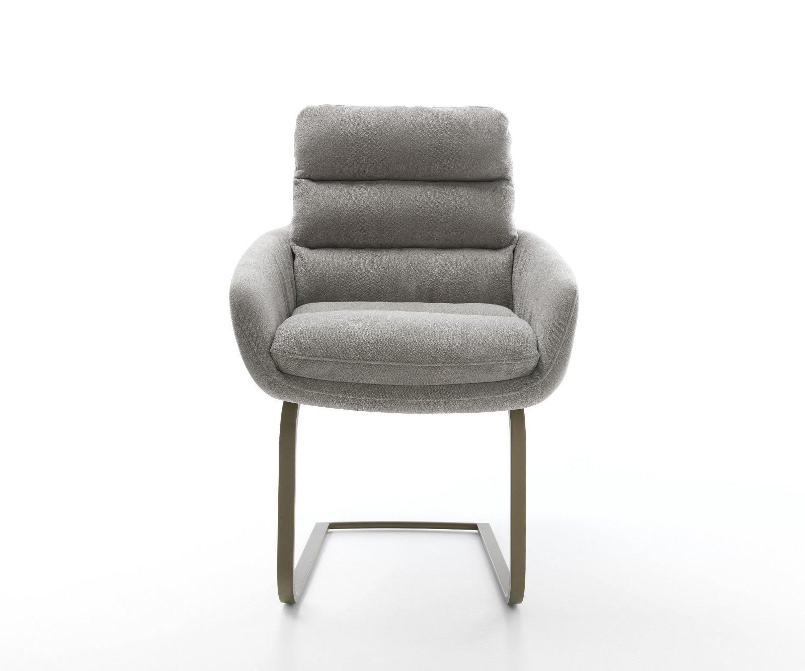 Jídelní židle Abelia-Flex s područkami strukturovaná látka Měkký šedá konzolová podnož plochá Titanová barva - Obrázek 2