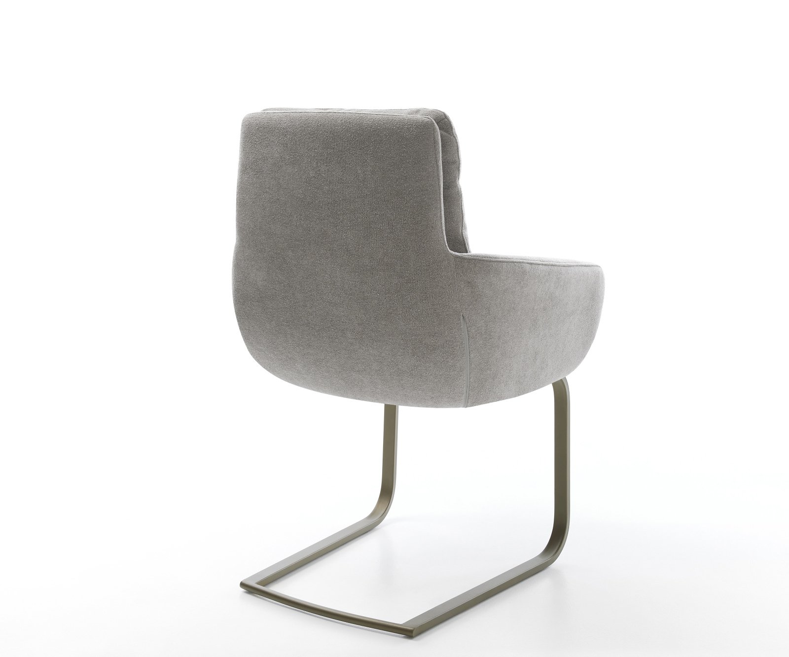 Jídelní židle Abelia-Flex s područkami strukturovaná látka Měkký šedá konzolová podnož plochá Titanová barva - Obrázek 5