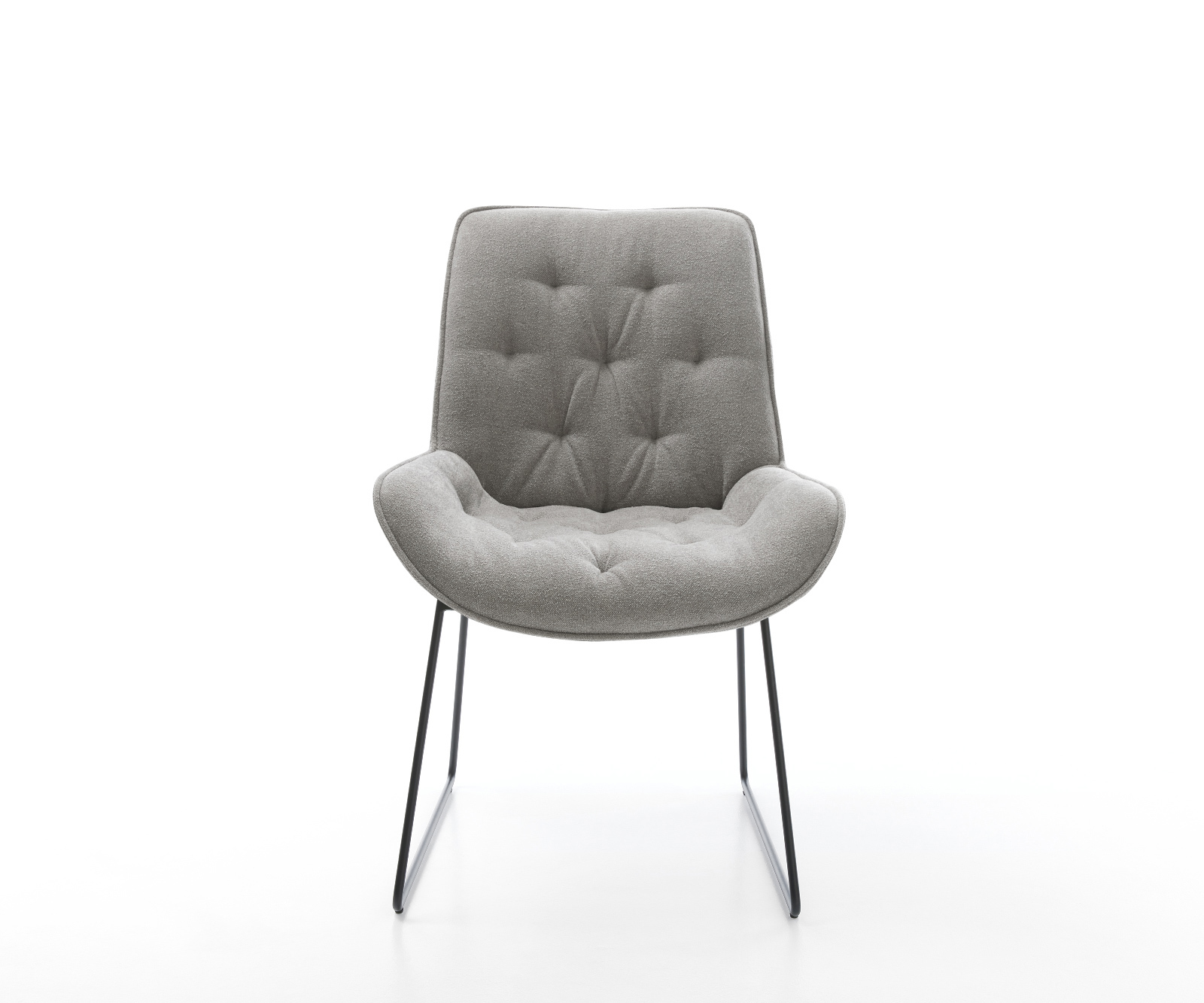 Jídelní židle Taimi-Flex látka Měkký šedá tenká podnož černá - Obrázek 2