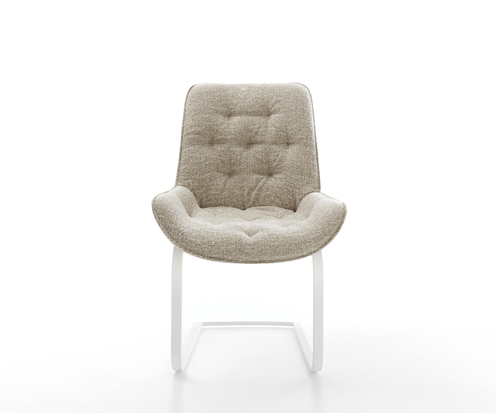 Jídelní židle Taimi-Flex tkanina Měkký béžová jídelní židle plochá bílá - Obrázek 2