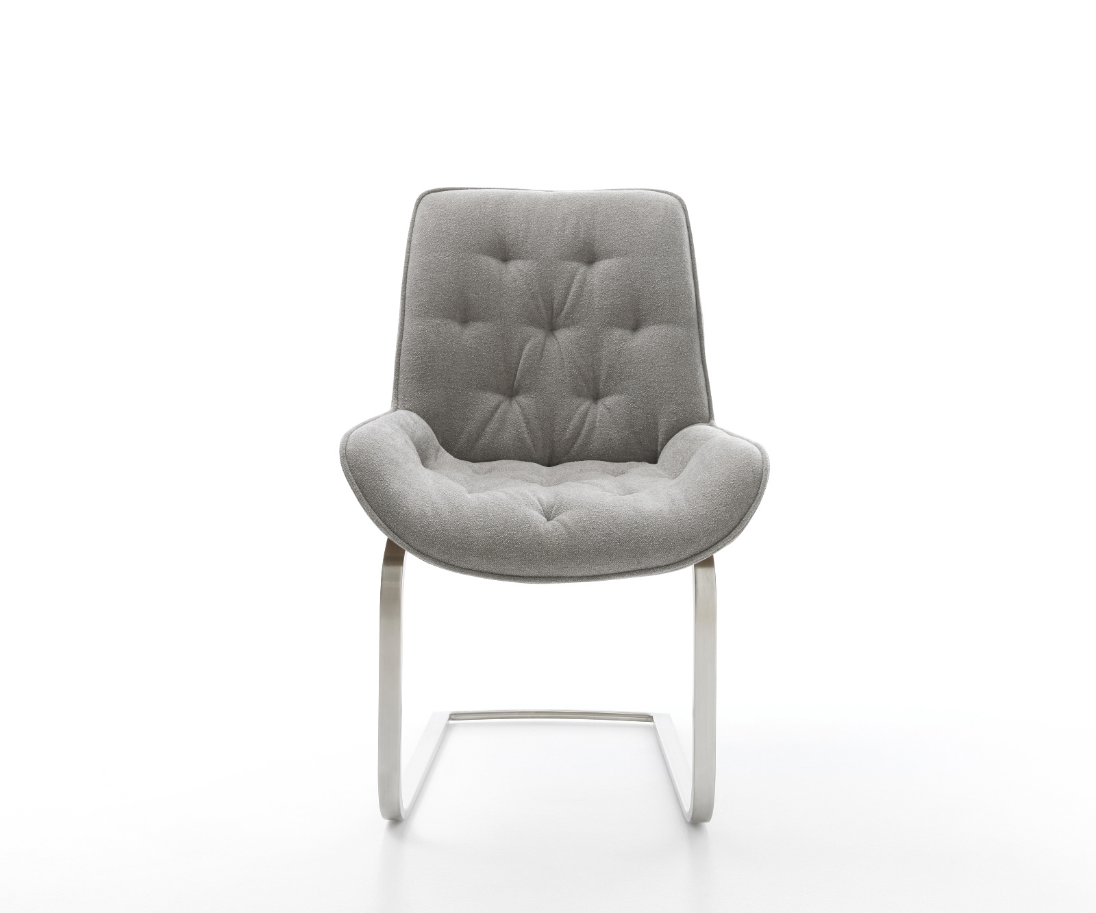 Jídelní židle Taimi-Flex látka Měkký šedá jídelní židle plochý nerezová ocel - Obrázek 2