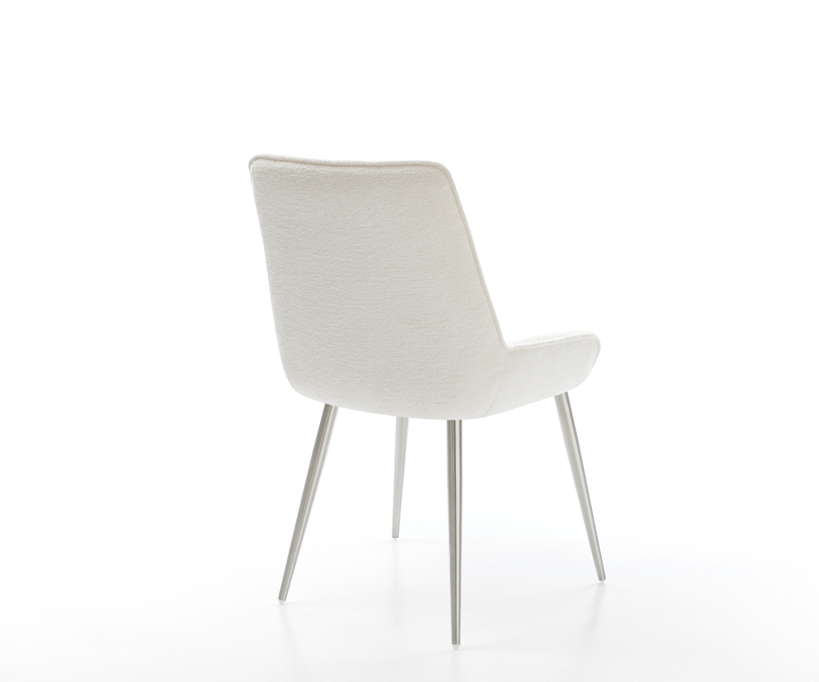 Jídelní židle Taimi-Flex bouclé měkký béžová 4-nohá zúžená nerezová ocel - Obrázek 5